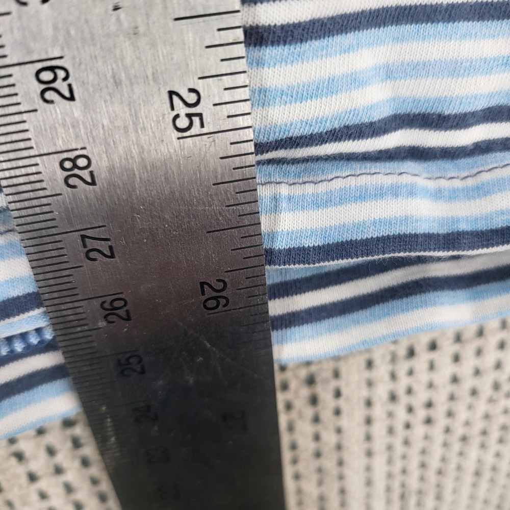 Patagonia‎ Polo Shirt Mens Large Blue White Striped Pocket Casual Short Sleeve - Picture 5 of 8